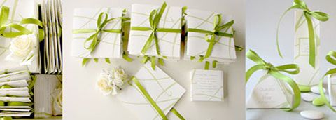 Matrimonio moderno modello Calligraphy Green - coordinato nozze