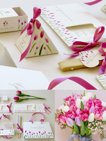 Matrimonio a tema floreale Tulipani - coordinato nozze